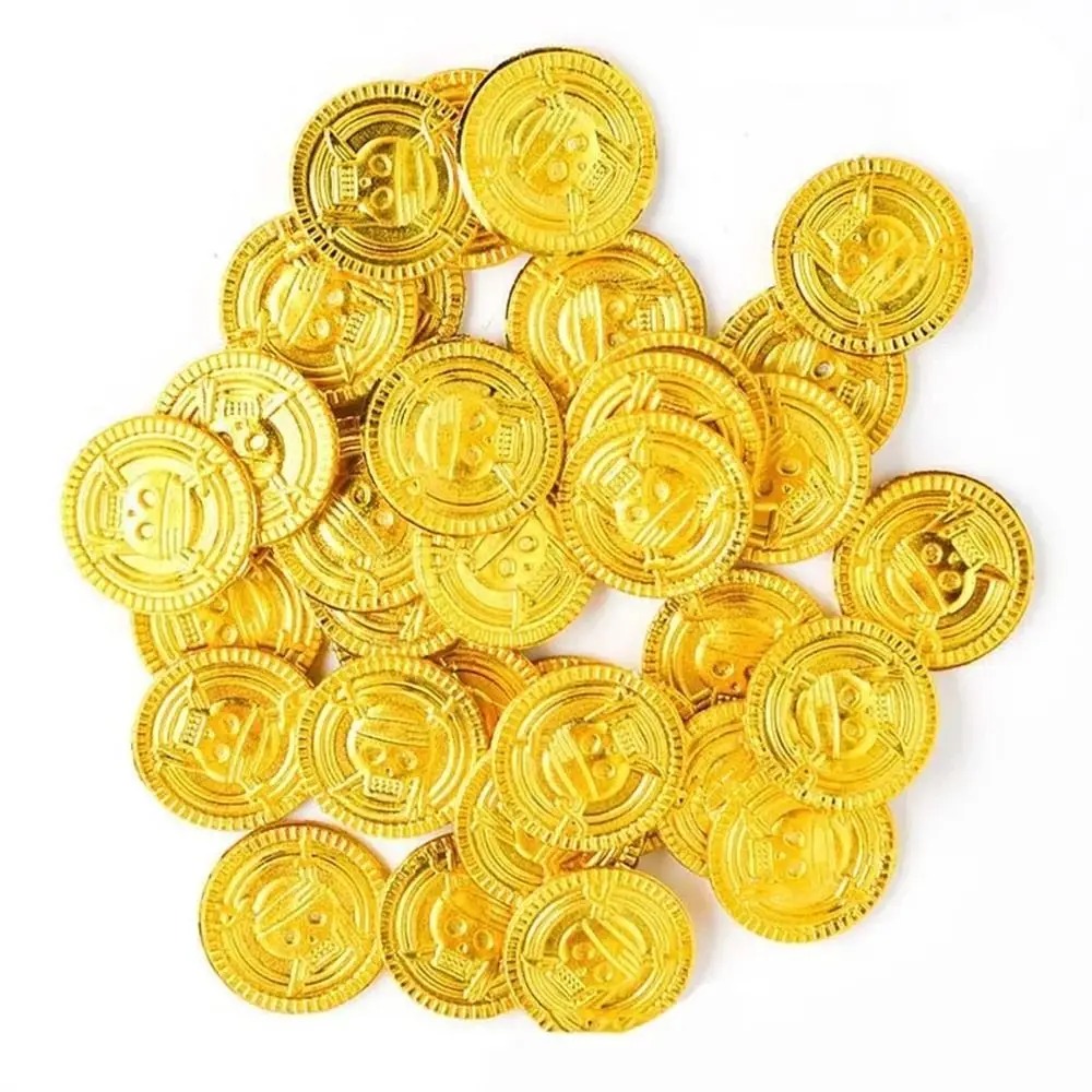 Arcade Game Coin - Plastic Piraat Gouden Munten Goud Zilver