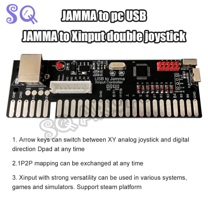 Coin Acceptor Selector - Usb Naar Jamma Xinput Controller Dubbele