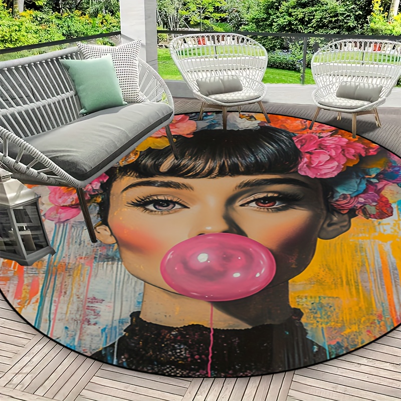 Graffiti Art Vrouw met Bloemen - Bubble Gum Machine recensie en prijs